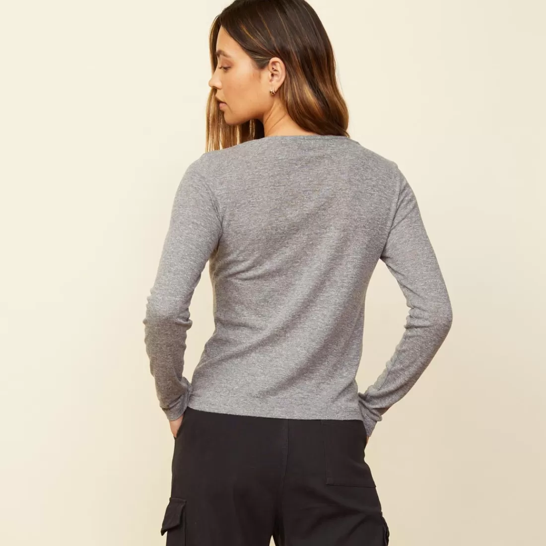 asymmetric_long_sleeve_top_4.webp MONROW Long Sleeve*Asymmetric Long Sleeve Top GRANITE