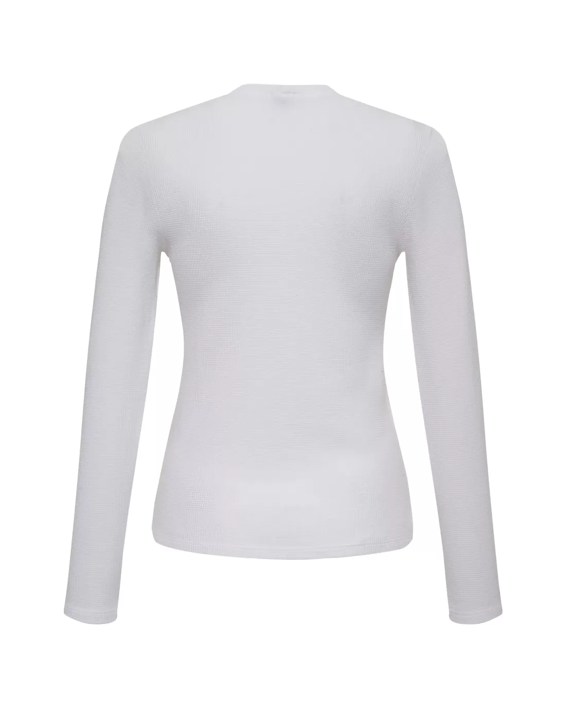 MONROW Long Sleeve*Baby Thermal V Neck Henley WHITE