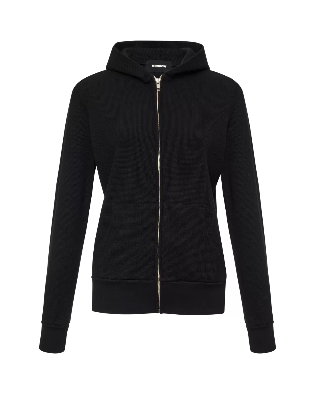 MONROW Zip-Up Hoodies*Baby Thermal Zip Up Hoody BLACK