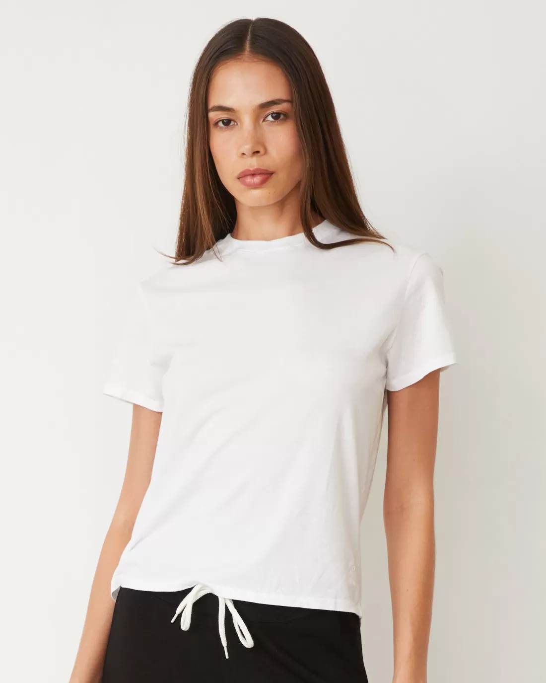 MONROW Tees*Basic Crew Neck Tee WHITE