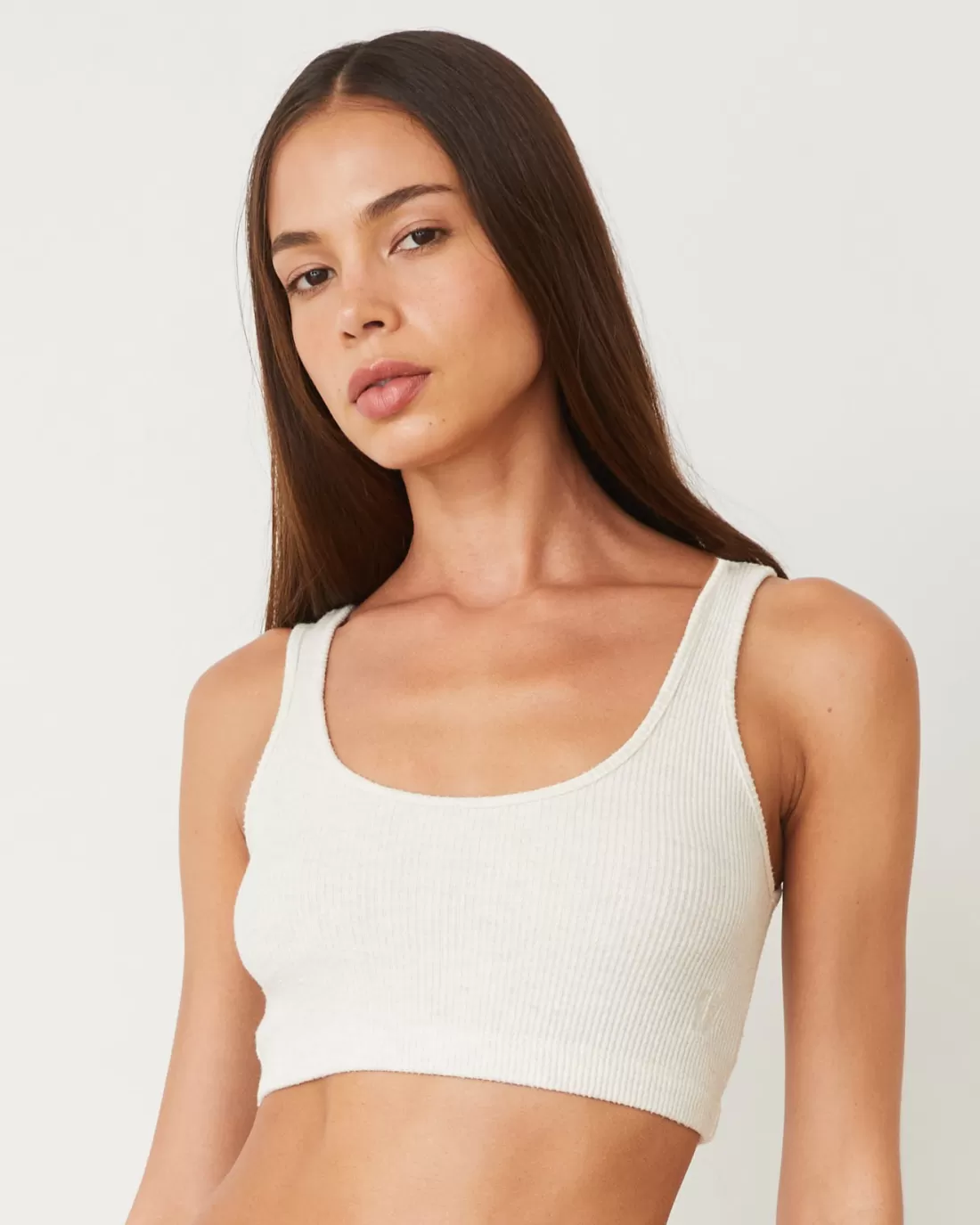 MONROW Travel Essentials | Sets*Brushed Rib Bralette NATURAL