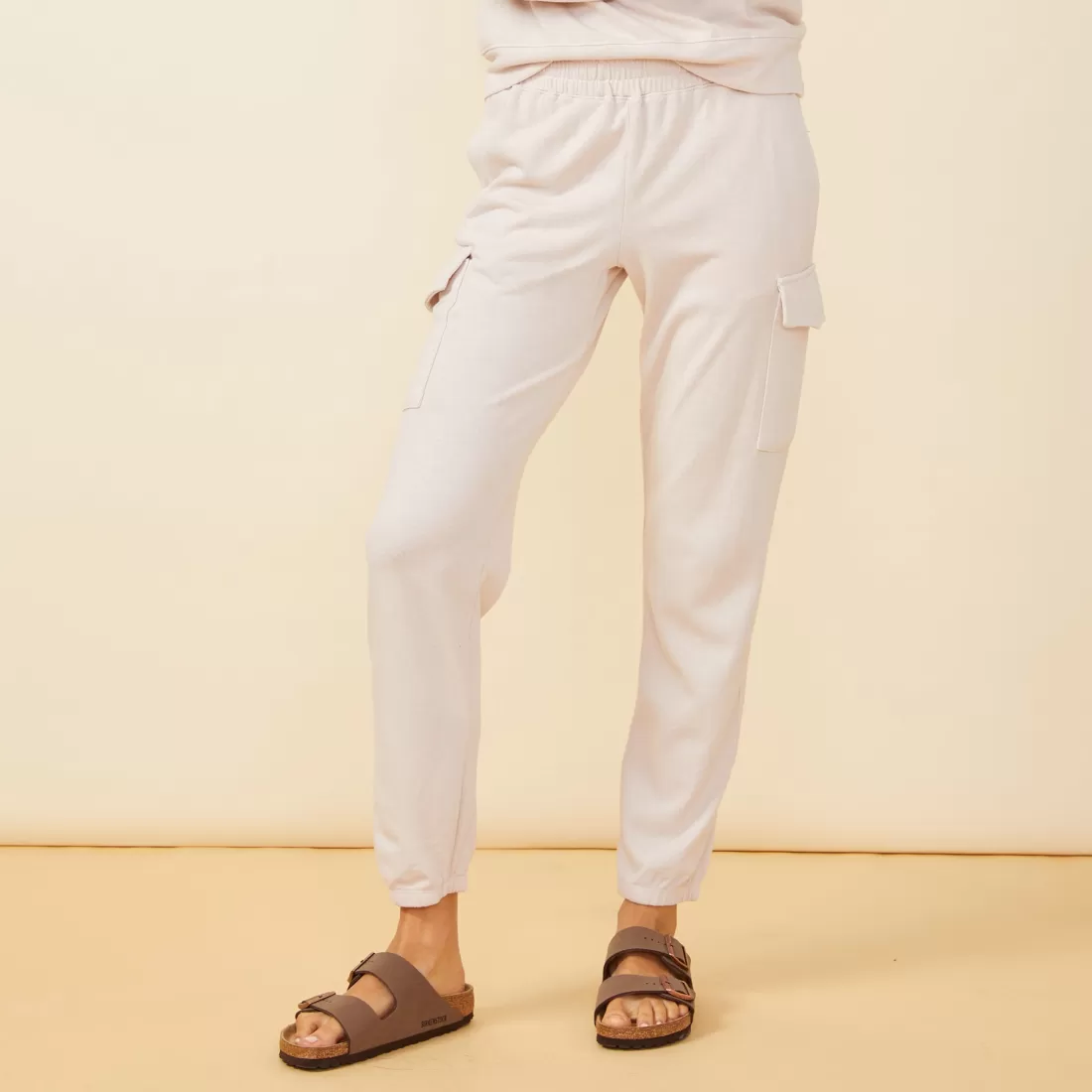 MONROW Sweats*Cargo Sweat BONE