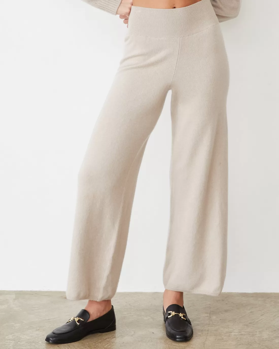 MONROW Travel Essentials | Sets*Cashmere Crop Pant CHALK