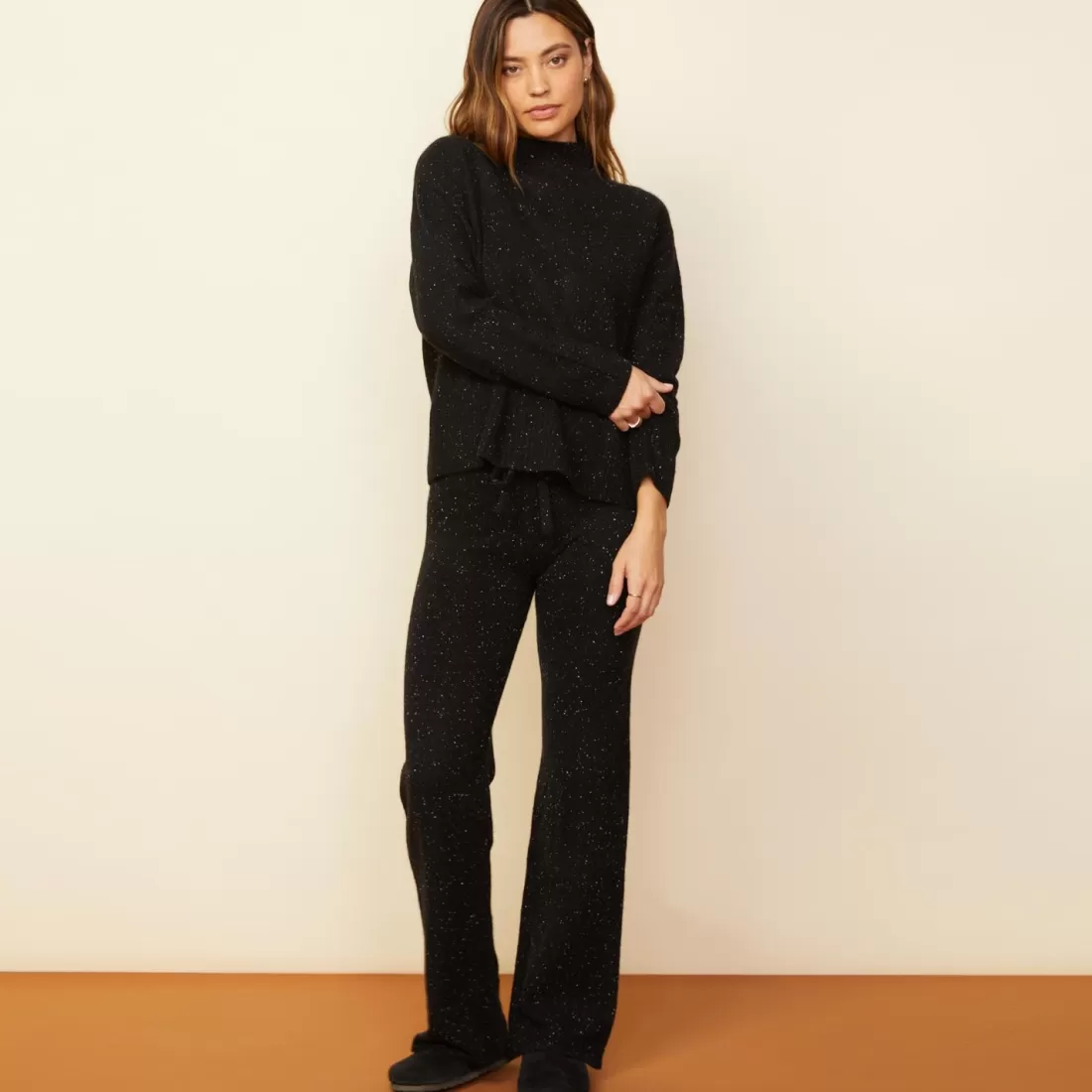 MONROW Sweats*Cashmere Neps Lounge Sweats BLACK