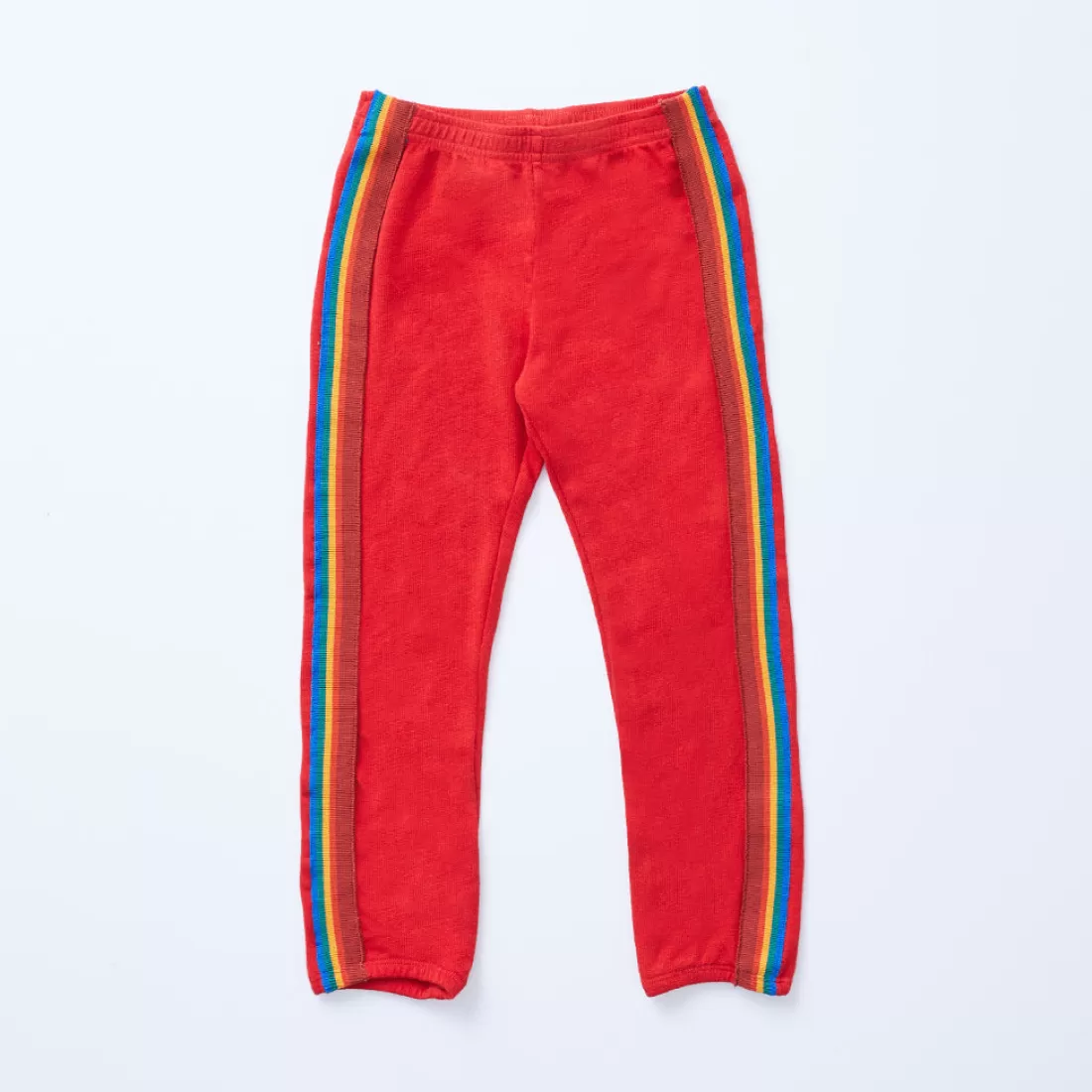 MONROW Kids*Kids Supersoft Rainbow Stripe Sweats BLOODRED