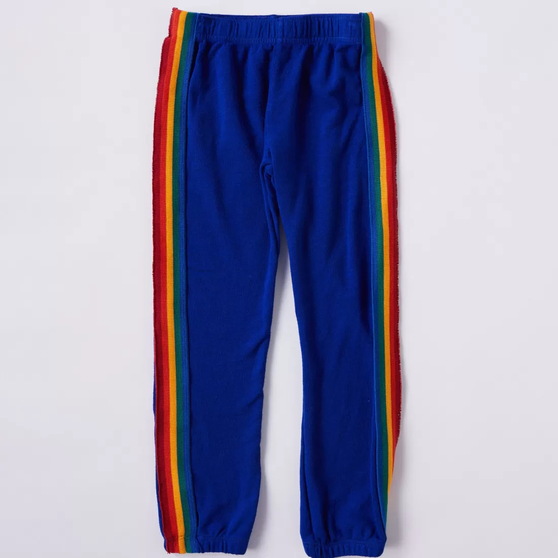 MONROW Kids*Kids Supersoft Rainbow Stripe Sweats ELECTRICBLUE
