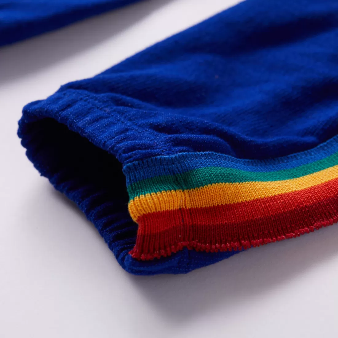 MONROW Kids*Kids Supersoft Rainbow Stripe Sweats ELECTRICBLUE