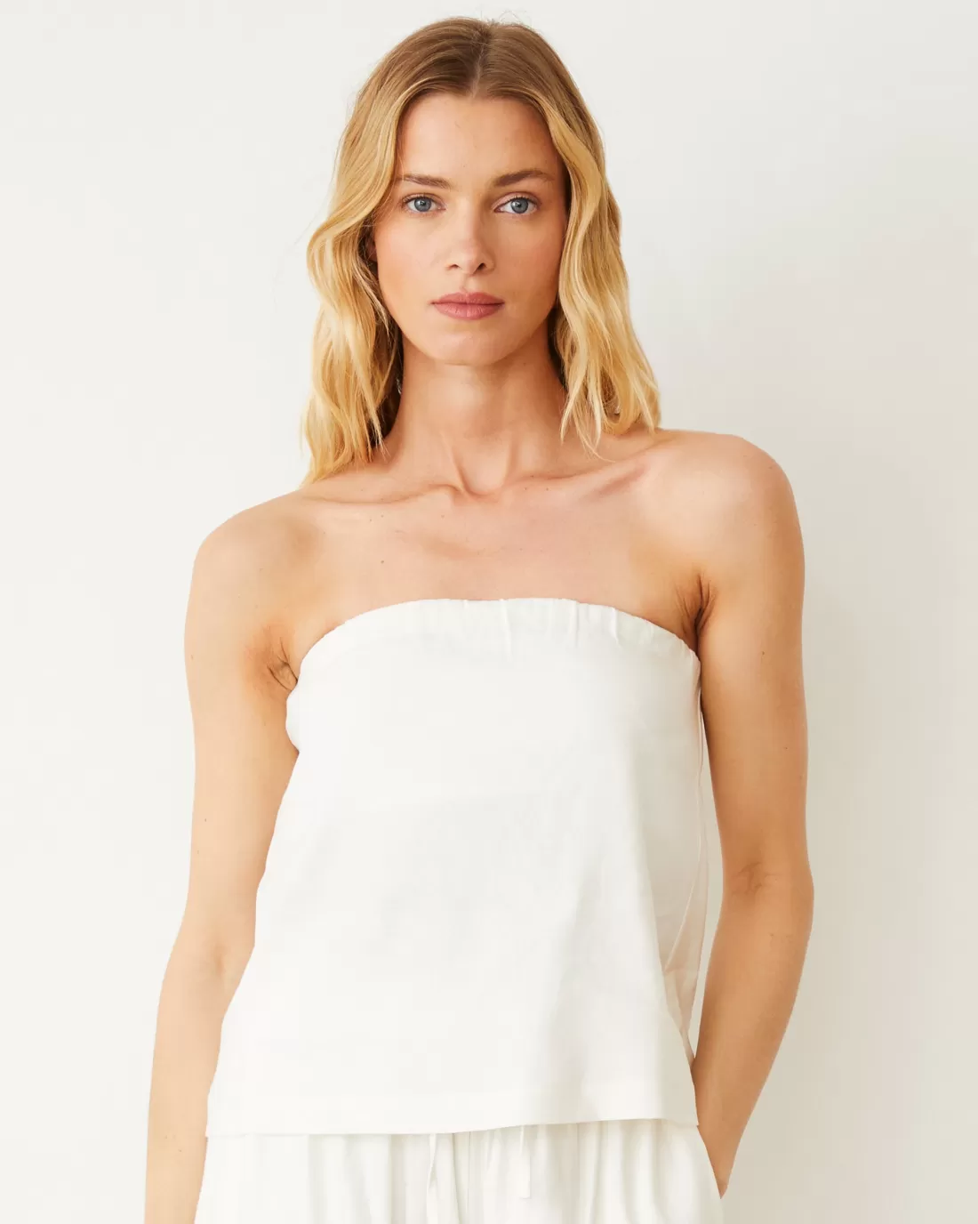 MONROW Tanks*Linen Tube Tank PEARL