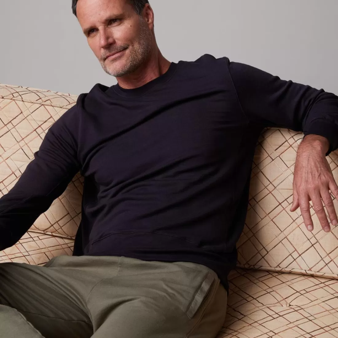 MONROW Mens Sale | Men's Sale*Lounge Sweatshirt FADEDBLACK