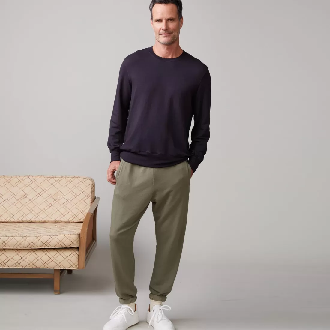 MONROW Mens Sale | Men's Sale*Lounge Sweatshirt FADEDBLACK