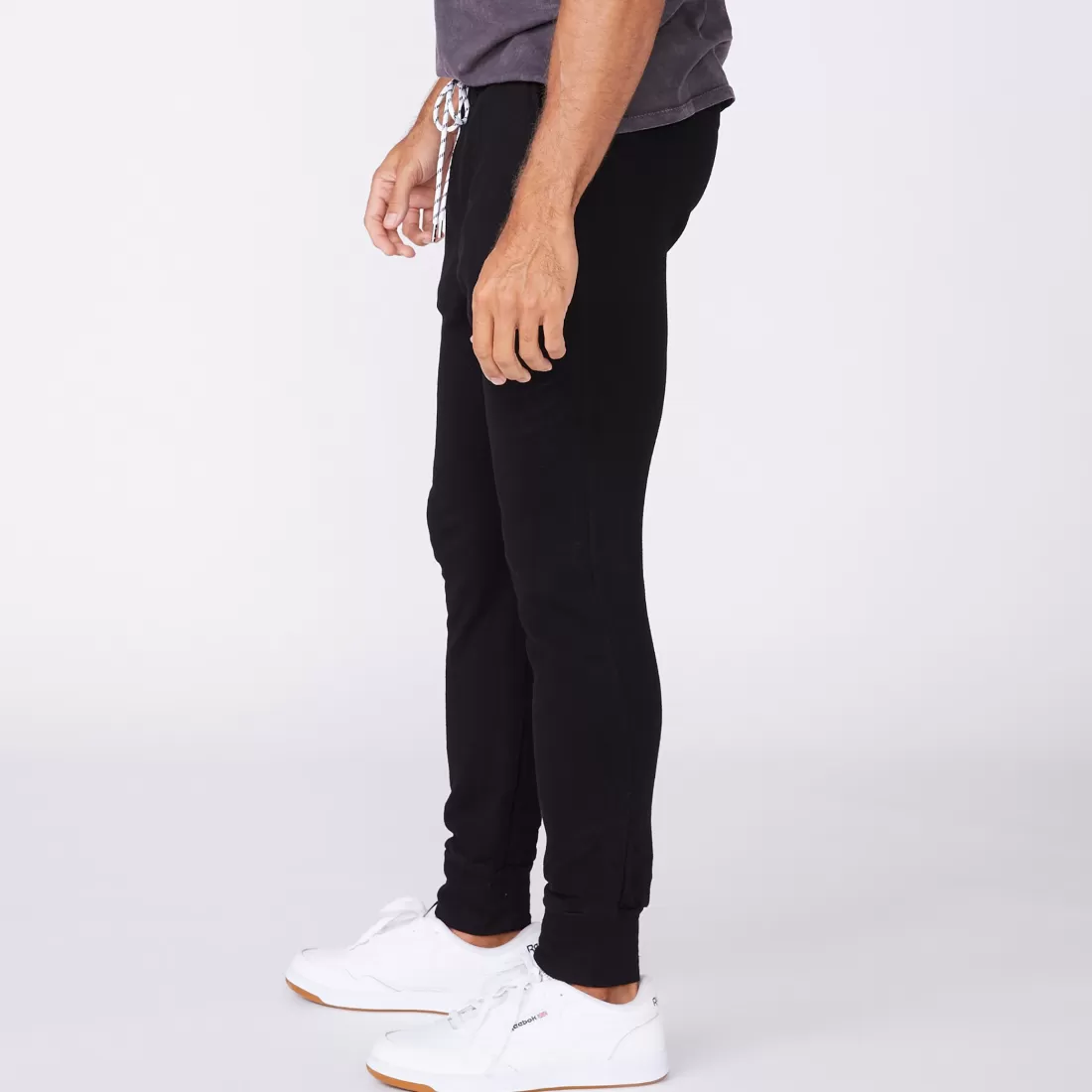 MONROW Men's Bottoms | Mens Sale*Men's Bungee Cord Joggers - Color BLACK