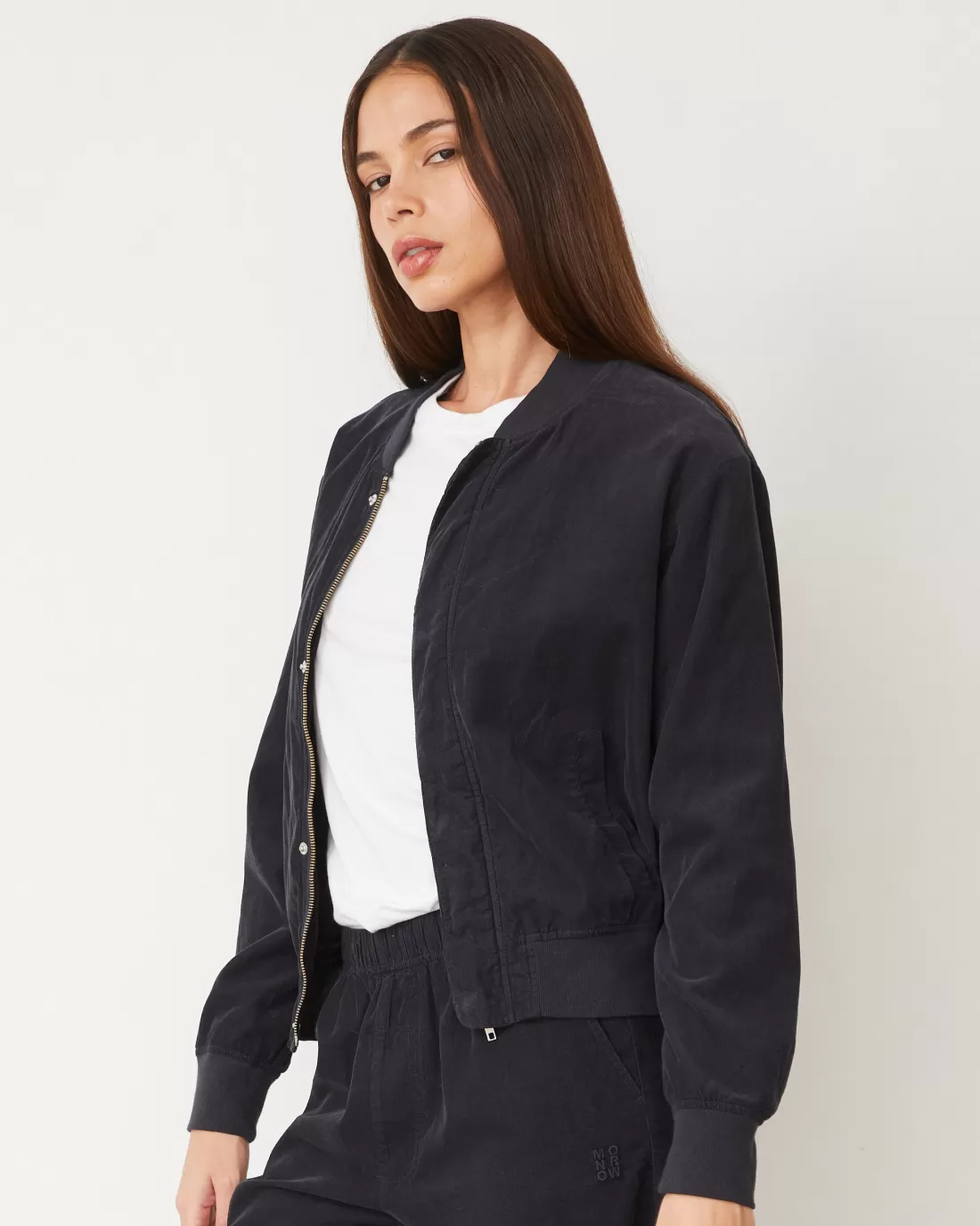MONROW Travel Essentials | Sets*Mini Corduroy Bomber Jacket FADEDBLACK