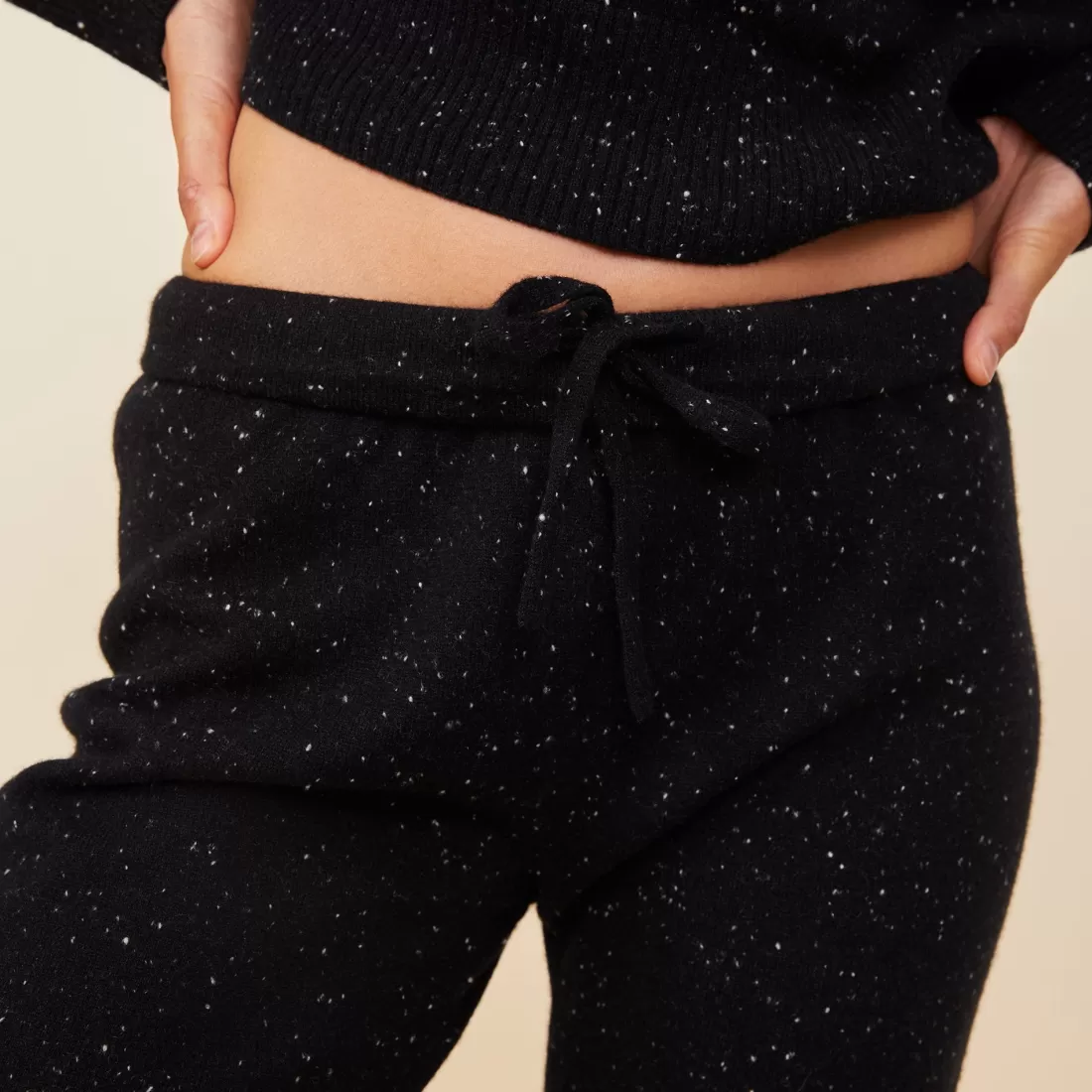 MONROW Sweats*Neps Cashmere Oversize Sweat BLACK