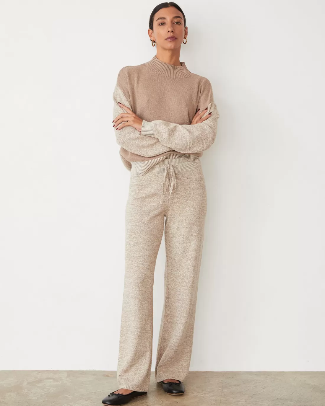 MONROW Travel Essentials | Sets*Organic Cotton Cashmere Relaxed Pant WALNUT