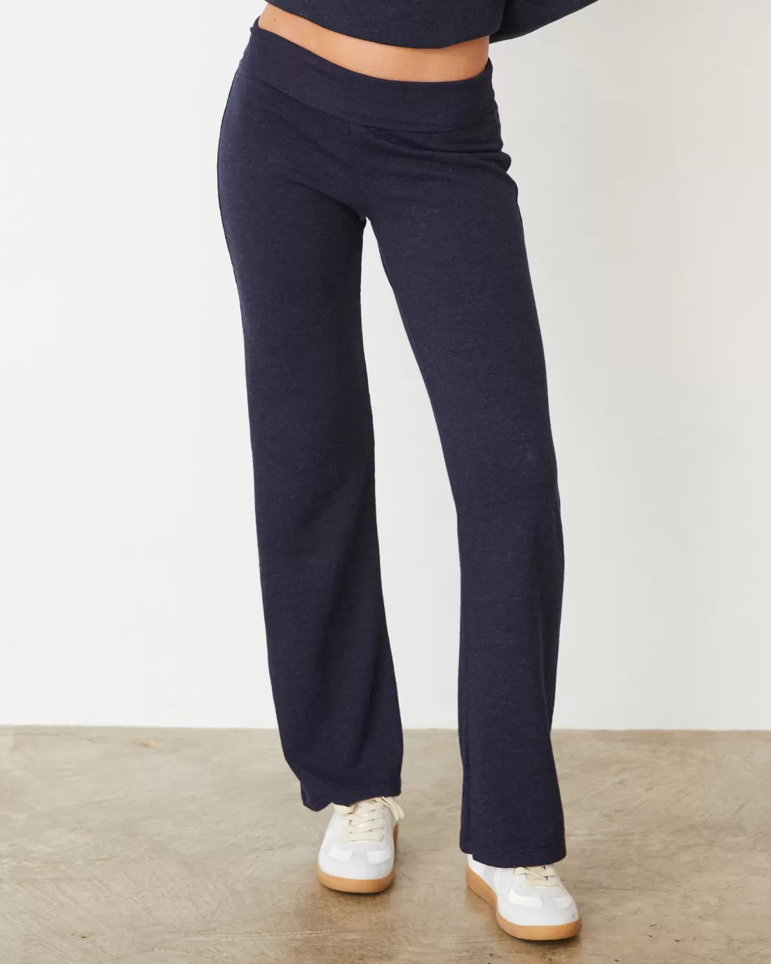MONROW Travel Essentials | Sets*Original Fleece Flare Pant HEATHEREDNAVY