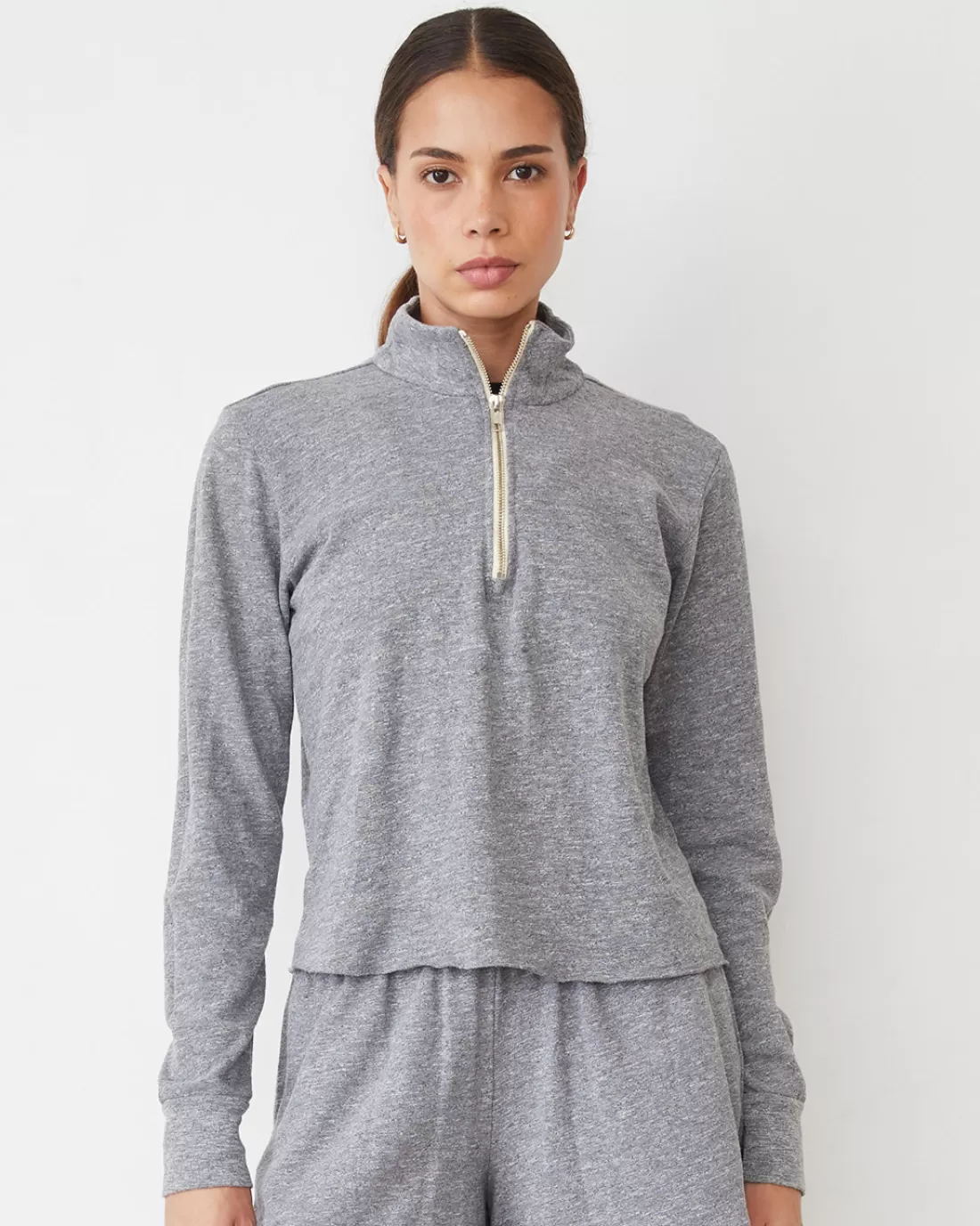 MONROW Travel Essentials | Sets*Original Fleece Half Zip Sweatshirt GRANITE