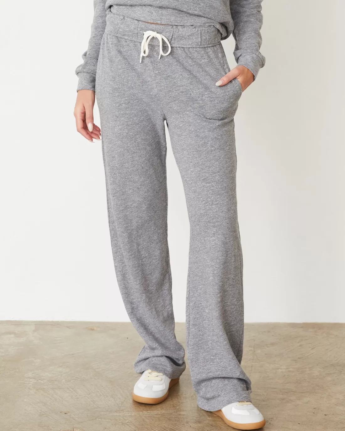 MONROW Travel Essentials | Sets*Original Fleece Straight Leg Sweat GRANITE