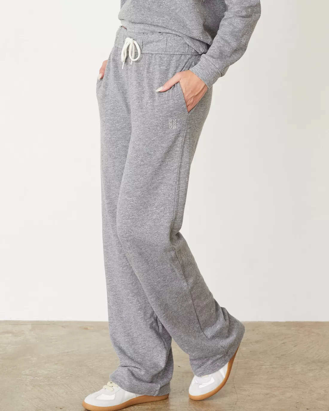 MONROW Travel Essentials | Sets*Original Fleece Straight Leg Sweat GRANITE