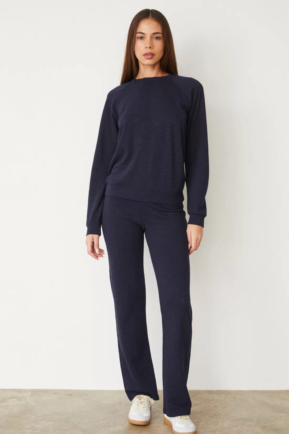 MONROW Travel Essentials | Sets*Original Fleece Vintage Raglan HEATHEREDNAVY