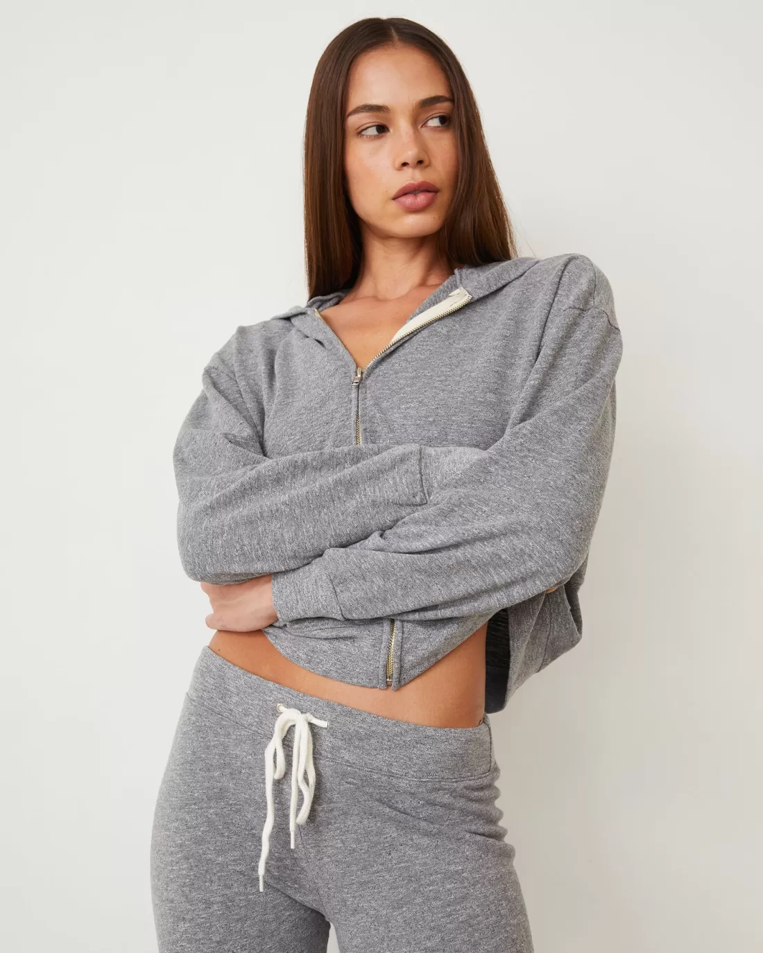MONROW Travel Essentials | Sets*Original Fleece Zip Up Hoody GRANITE