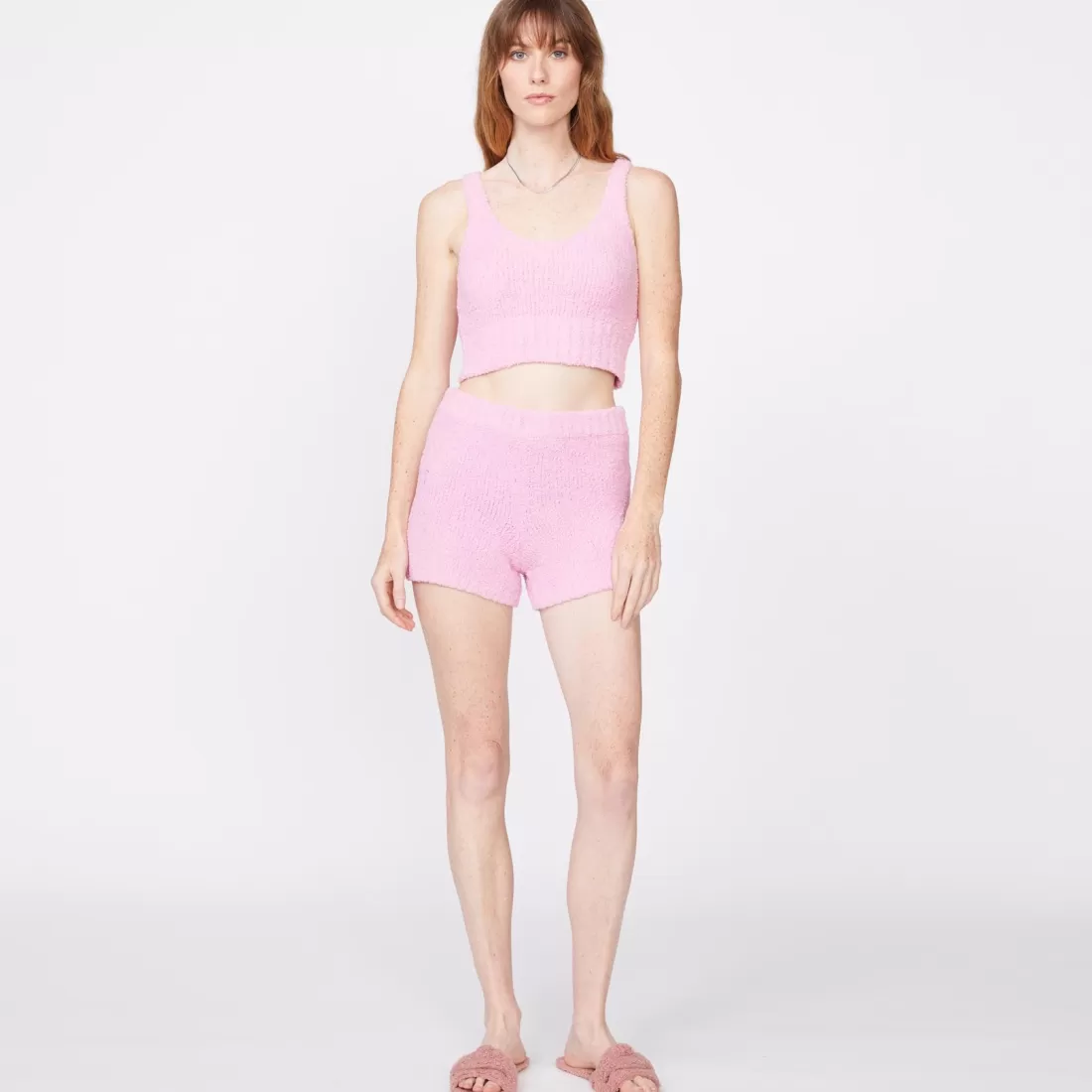 MONROW Shorts*Plush Sweater Shorts ORCHID