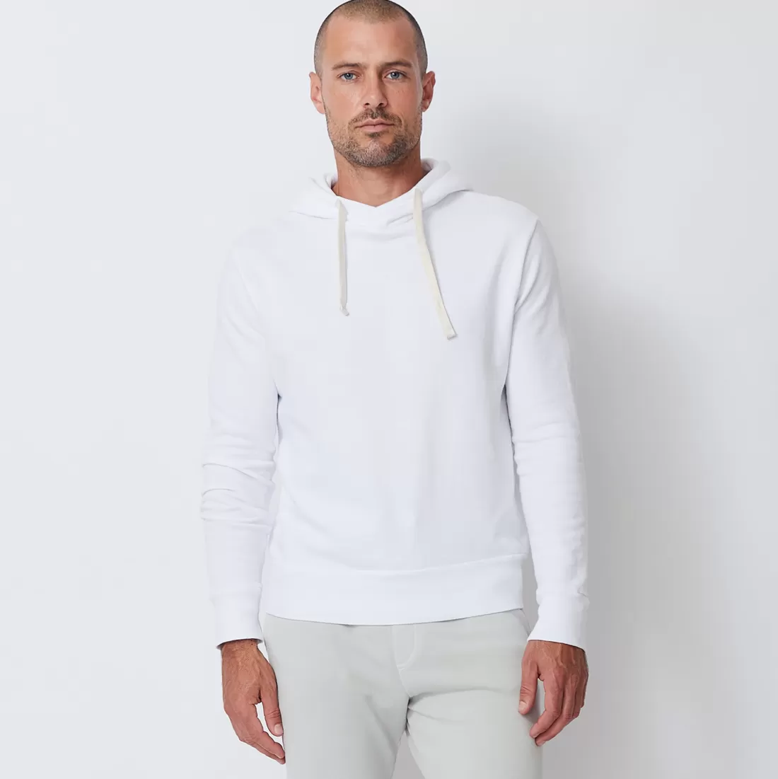 MONROW Mens Sale | Men's Sale*Pullover Hoody WHITE