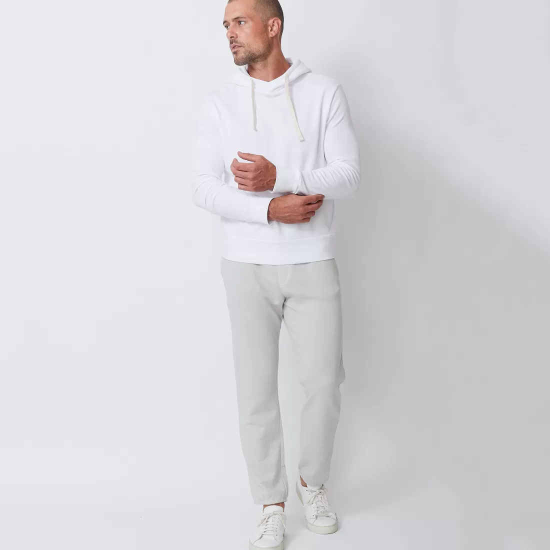 MONROW Mens Sale | Men's Sale*Pullover Hoody WHITE