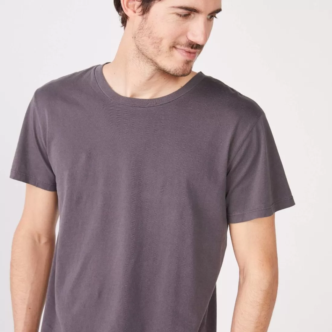 MONROW Men's Tops | Mens Sale*Relaxed Crew VINTAGEBLACK