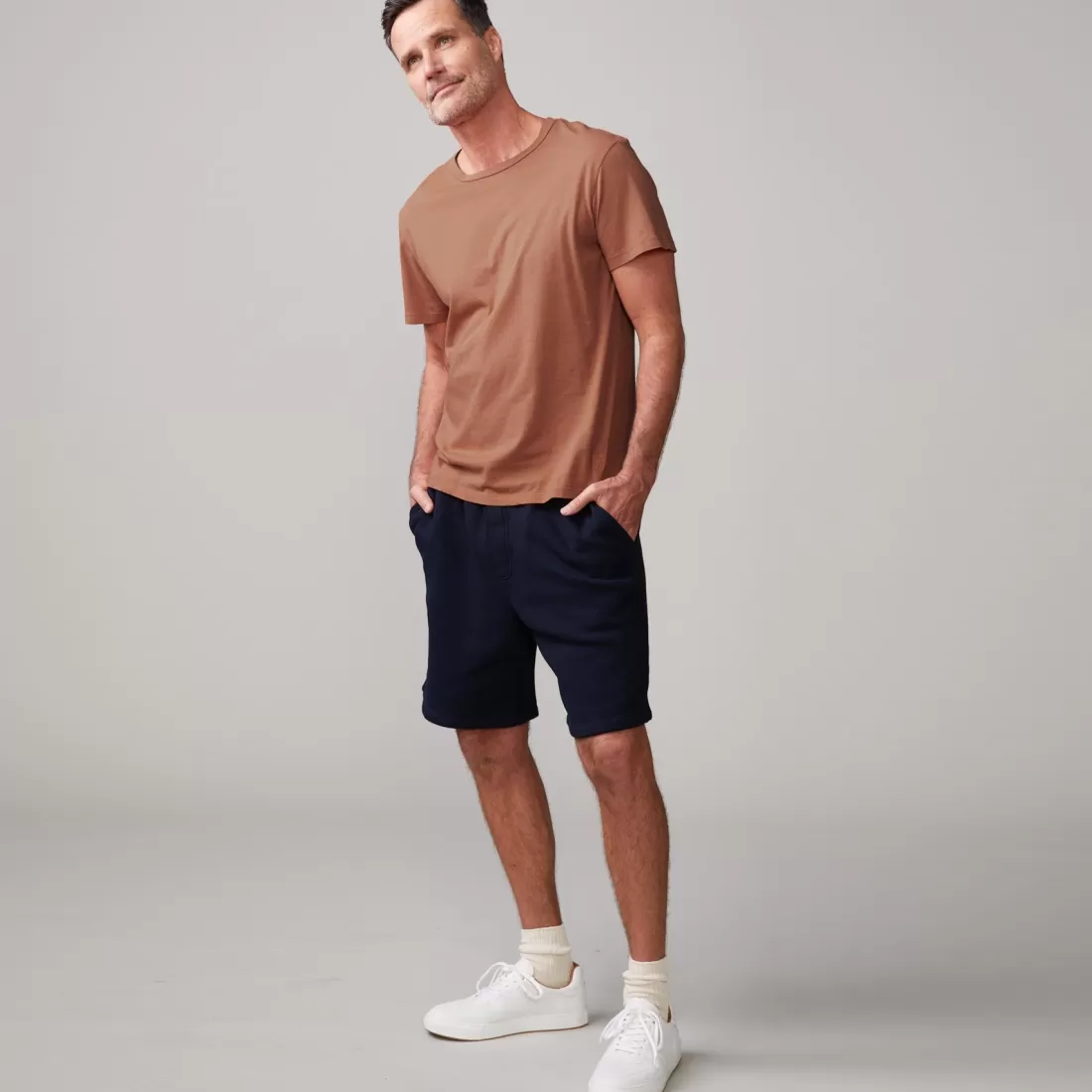 MONROW Men's Tops | Mens Sale*Relaxed Crew CARAMEL
