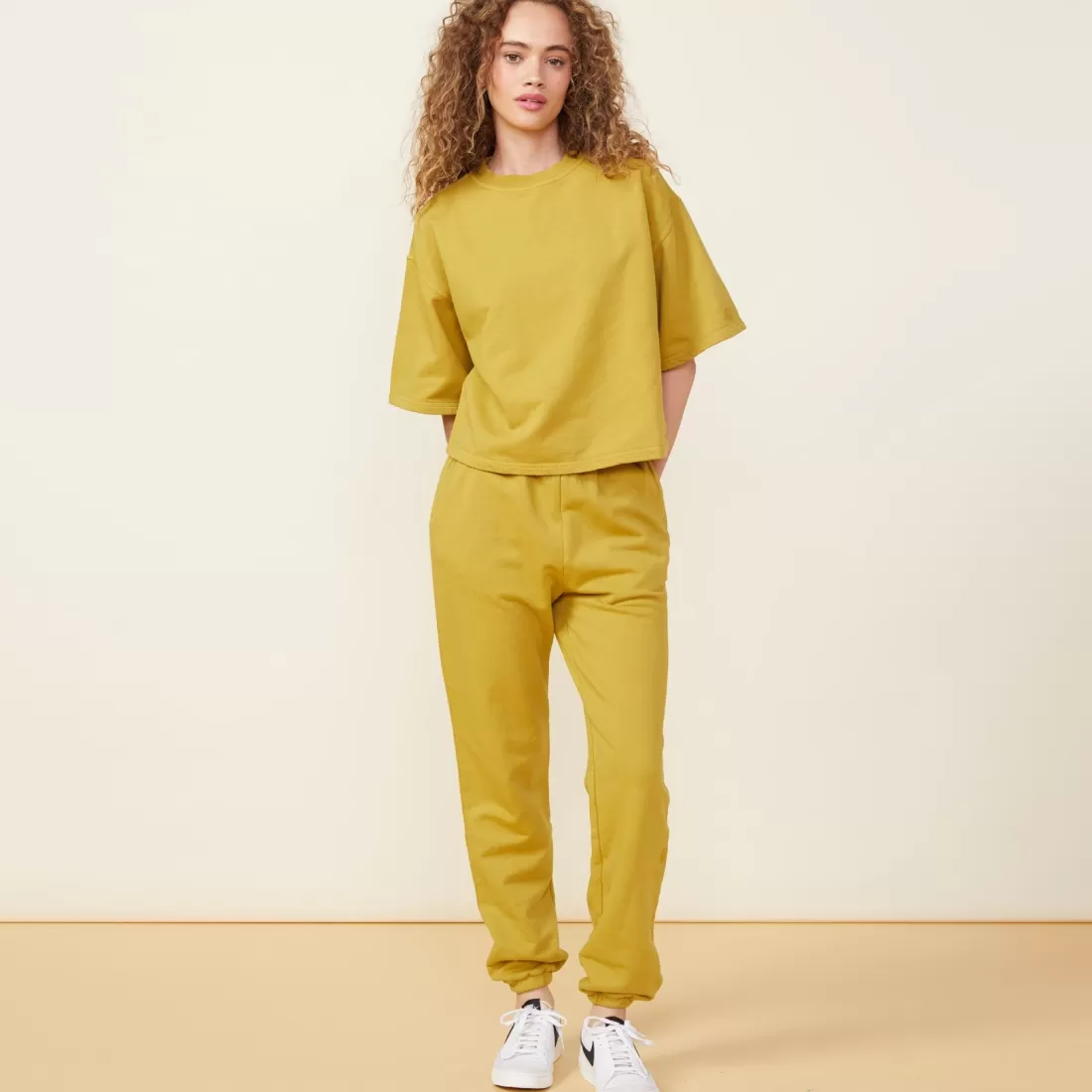 MONROW Sweats*90's Classic Joggers GOLDENOLIVE