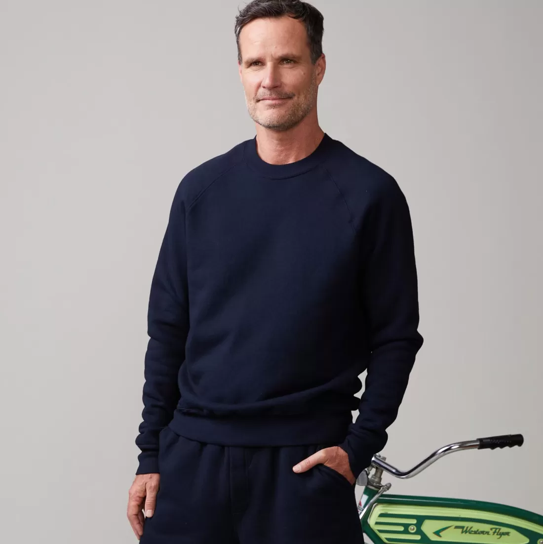 MONROW Mens Sale | Men's Sale*70's Raglan INDIGO