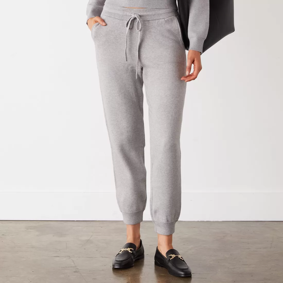 MONROW Soft Knit | Sweats*Soft Knit Cuffed Jogger HEATHERGREY
