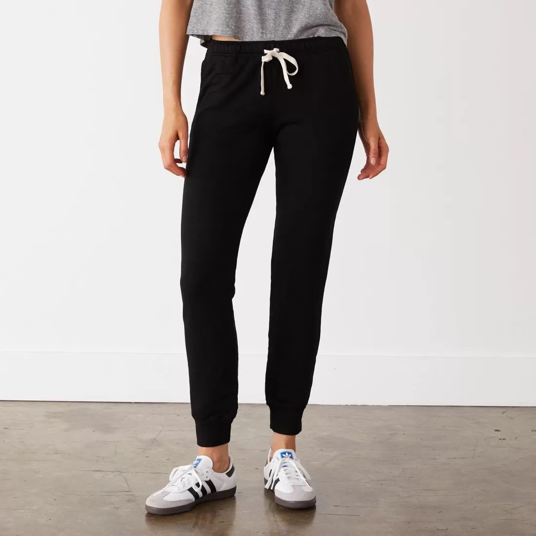 MONROW Sweats*Softfleece Girlfriend Sweats BLACK