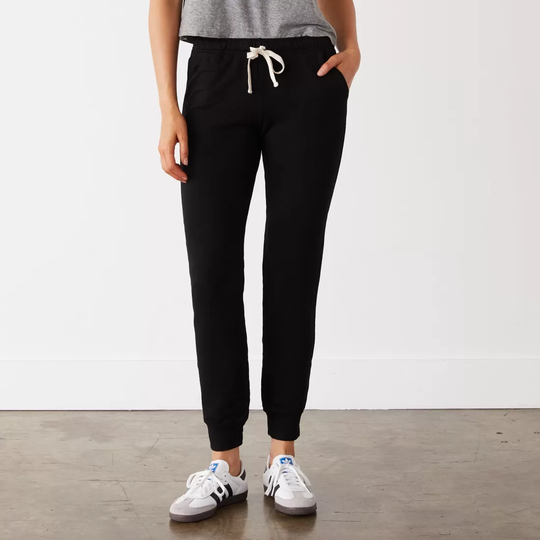 MONROW Sweats*Softfleece Girlfriend Sweats BLACK