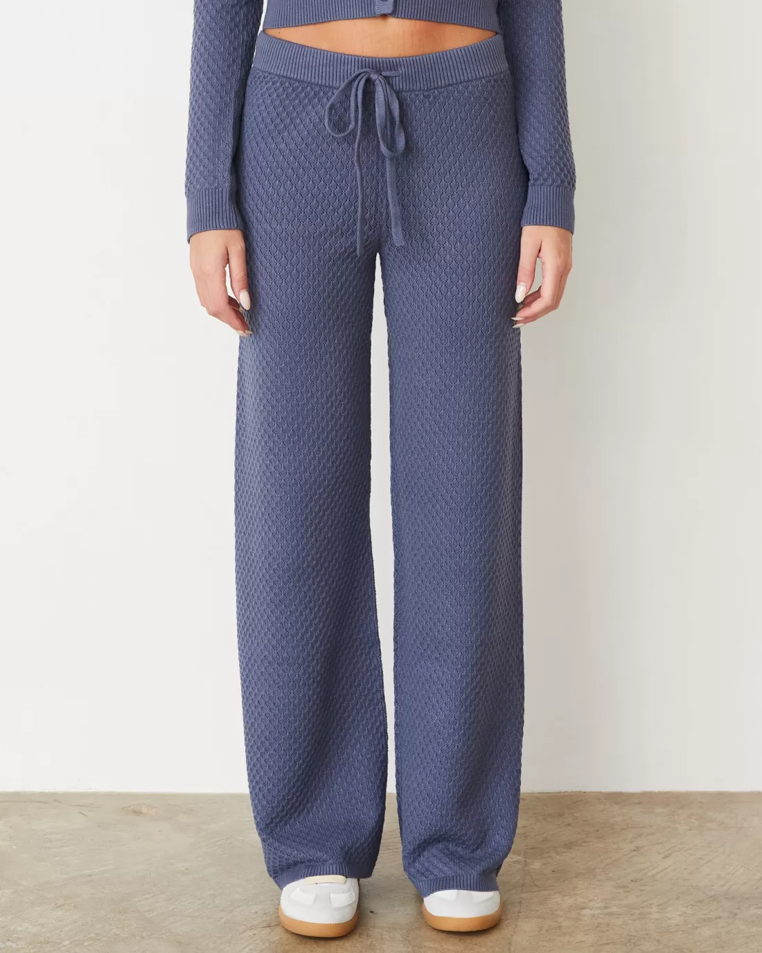 MONROW Soft Knit | Sets*Softknit French Waffle Lounge Pant WASHEDBLUE