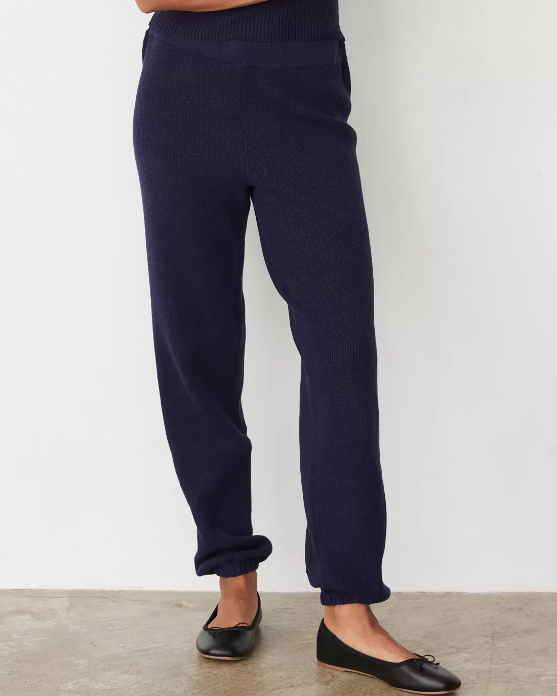 MONROW Soft Knit | Travel Essentials*Softknit Rib Waffle Oversized Sweat DARKNAVY