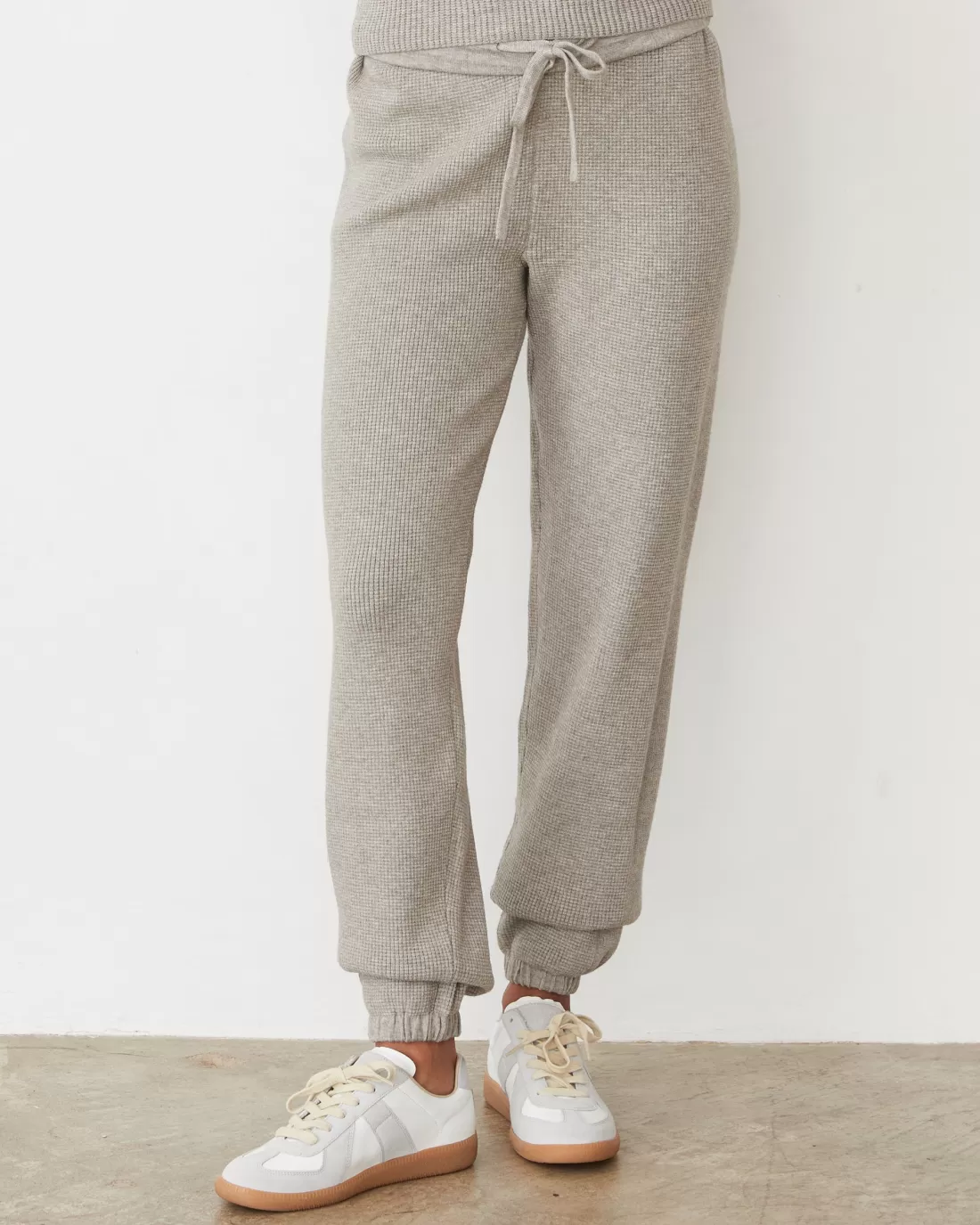 MONROW Soft Knit | Travel Essentials*Softknit Rib Waffle Oversized Sweat HEATHERGREY