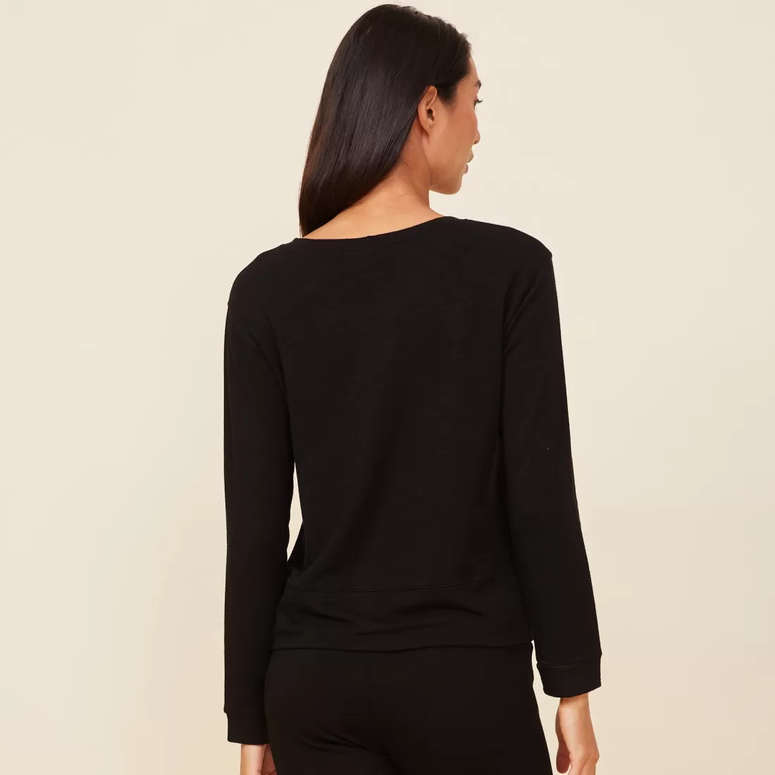 MONROW Supersoft | Sweatshirts*Supersoft Crew Neck Sweatshirt - Color BLACK