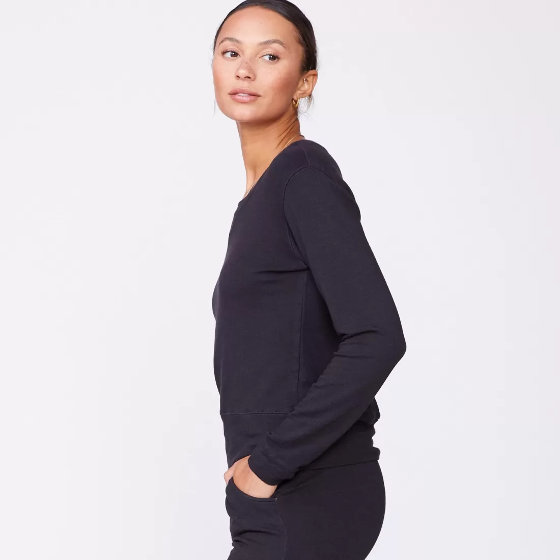 MONROW Supersoft | Sweatshirts*Supersoft Crew Neck Sweatshirt -Faded Black Color FADEDBLACK