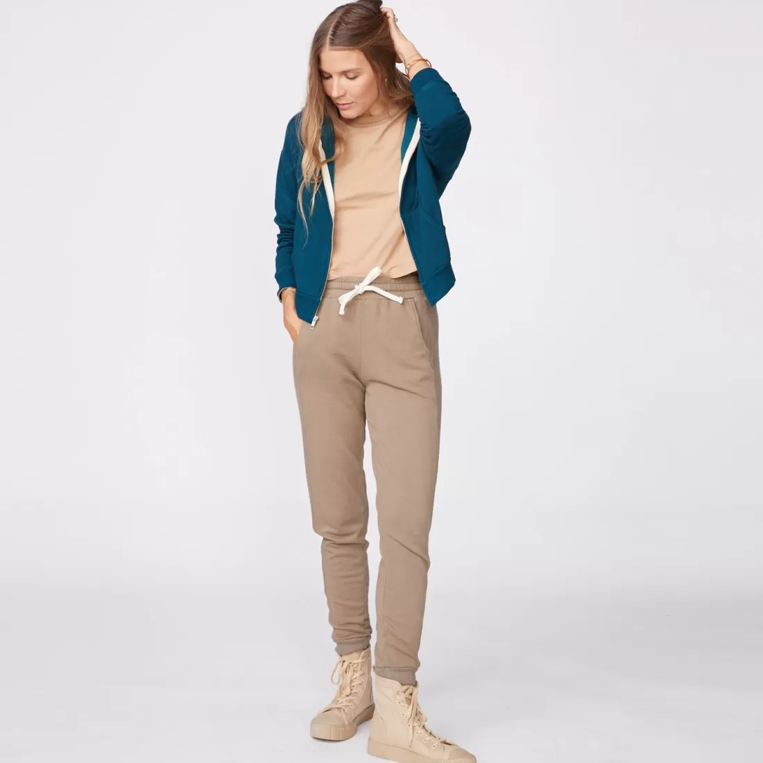 MONROW Zip-Up Hoodies*Supersoft Fleece Girlfriend Zip Up Hoody ABYSS