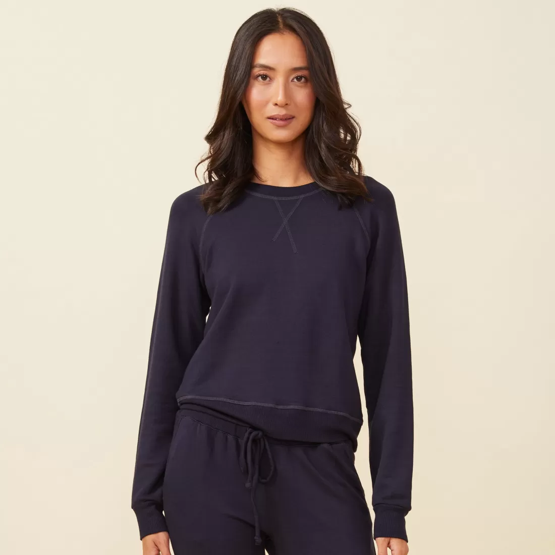 MONROW Sweatshirts*Supersoft Fleece Raglan NEPTUNE
