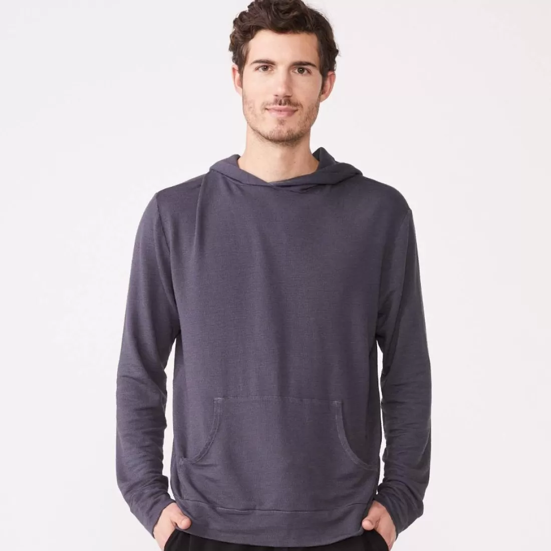 MONROW Men's Tops | Mens Sale*Supersoft Pullover Hoody VINTAGEBLACK