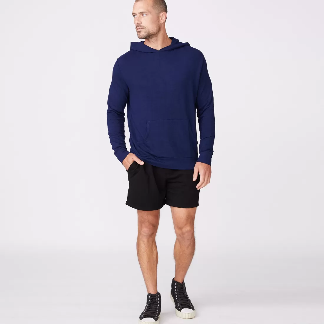 MONROW Mens Sale | Men's Sale*Supersoft Pullover Hoody NAVY