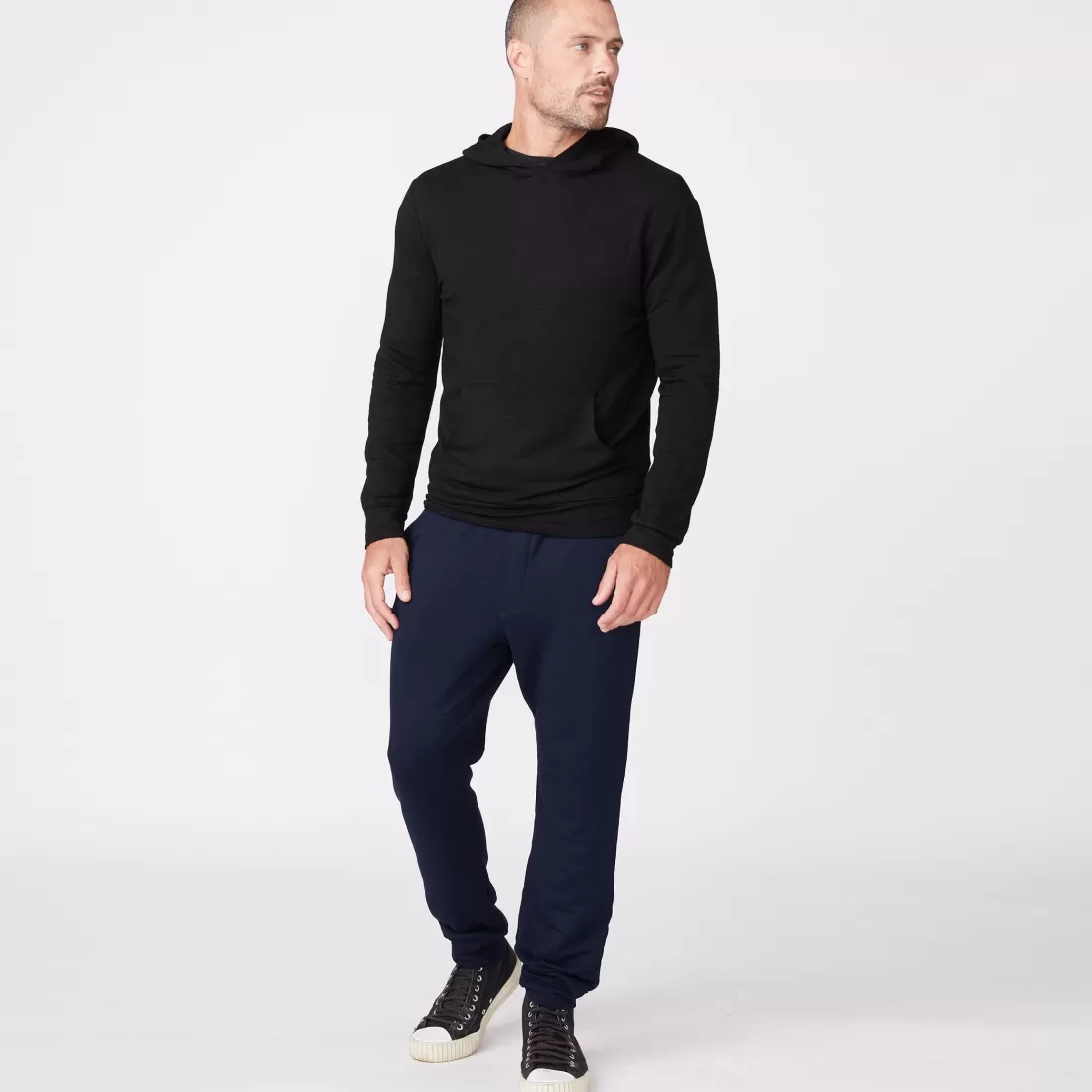 MONROW Mens Sale | Men's Sale*Supersoft Pullover Hoody BLACK