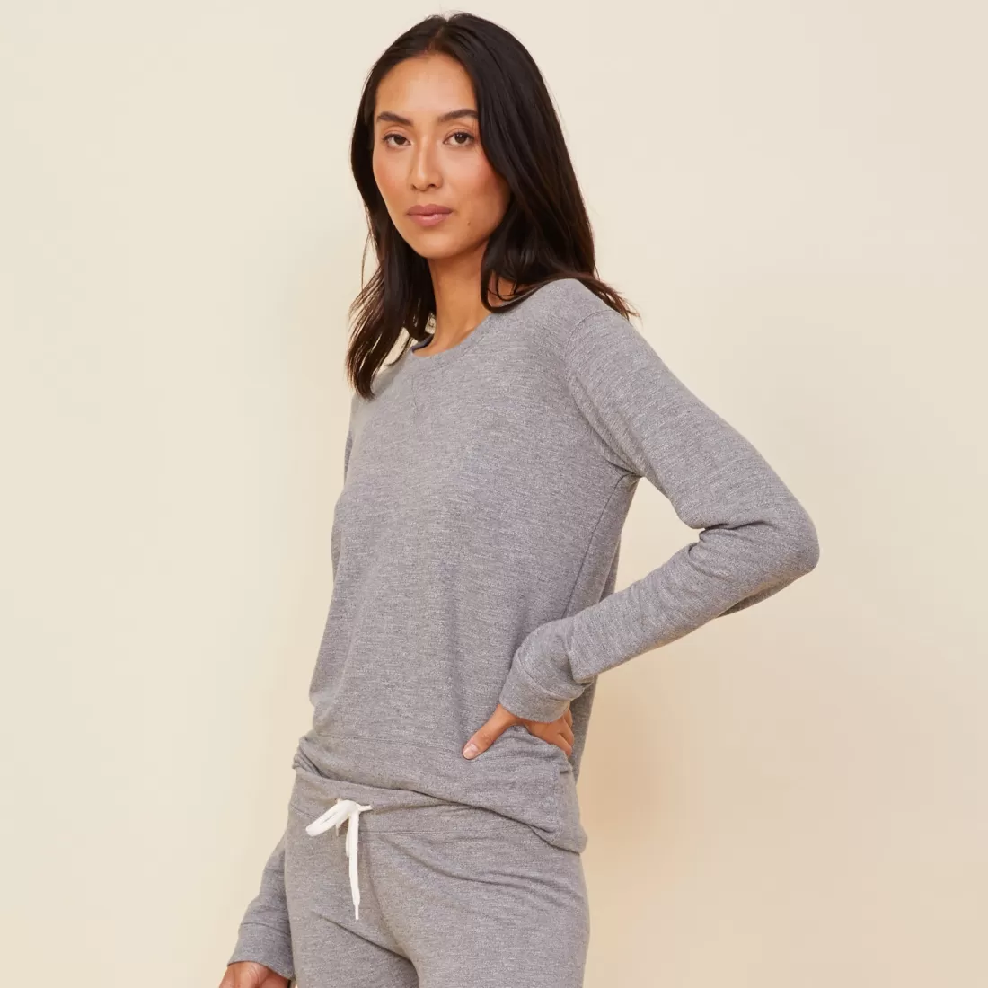 MONROW Supersoft | Sets*Supersoft Zip Up Dark Heather Hoody DARKHEATHER
