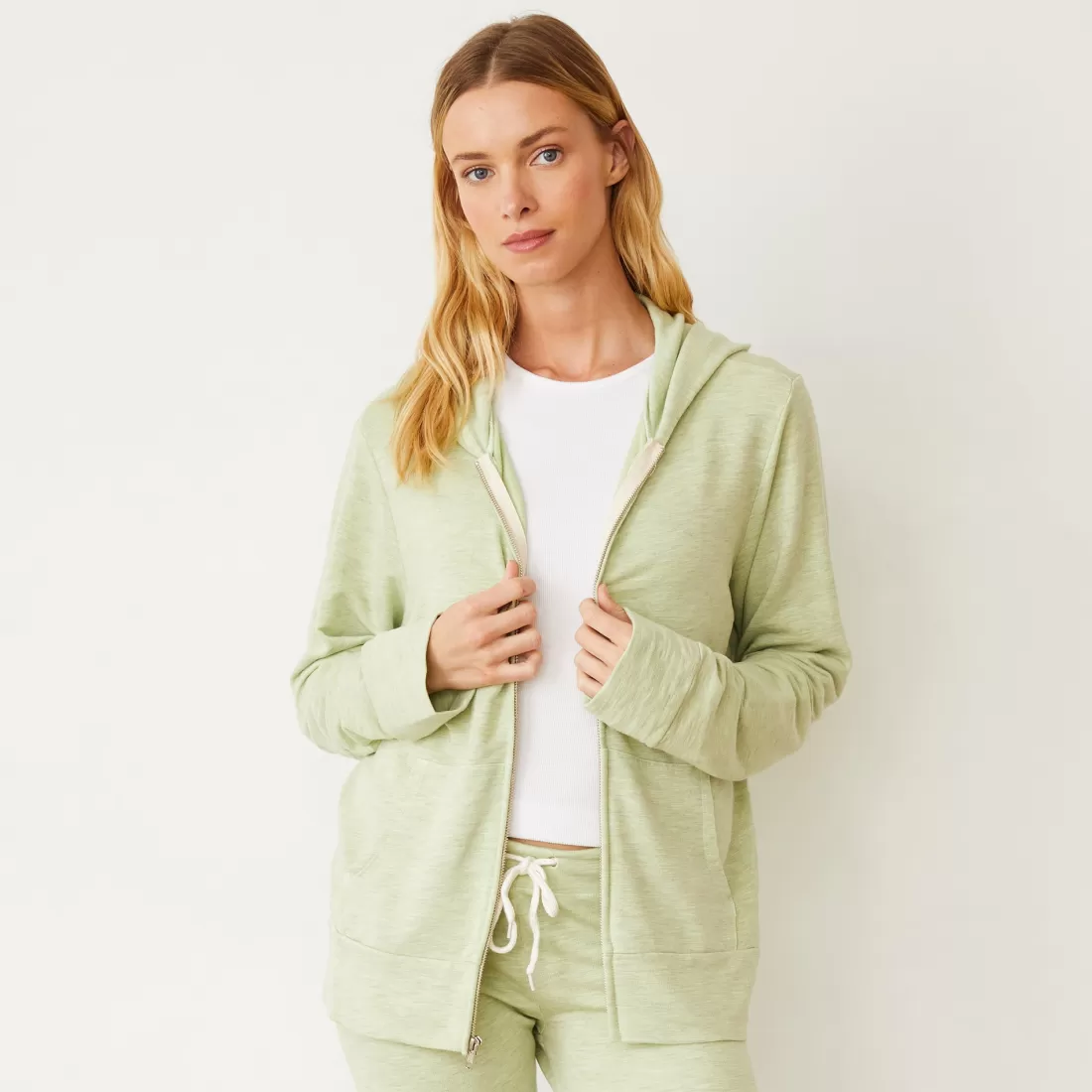 MONROW Supersoft | Zip-Up Hoodies*Supersoft Zip Up Hoody MATCHA