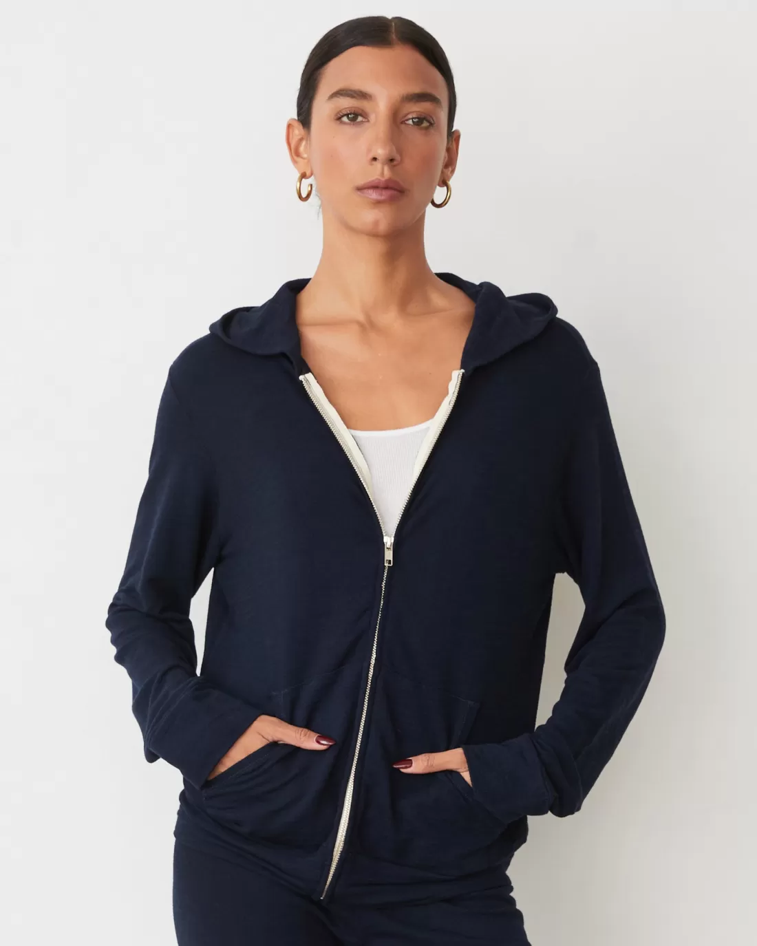 MONROW Supersoft | Sets*Supersoft Zip Up Hoody BLUEBLACK
