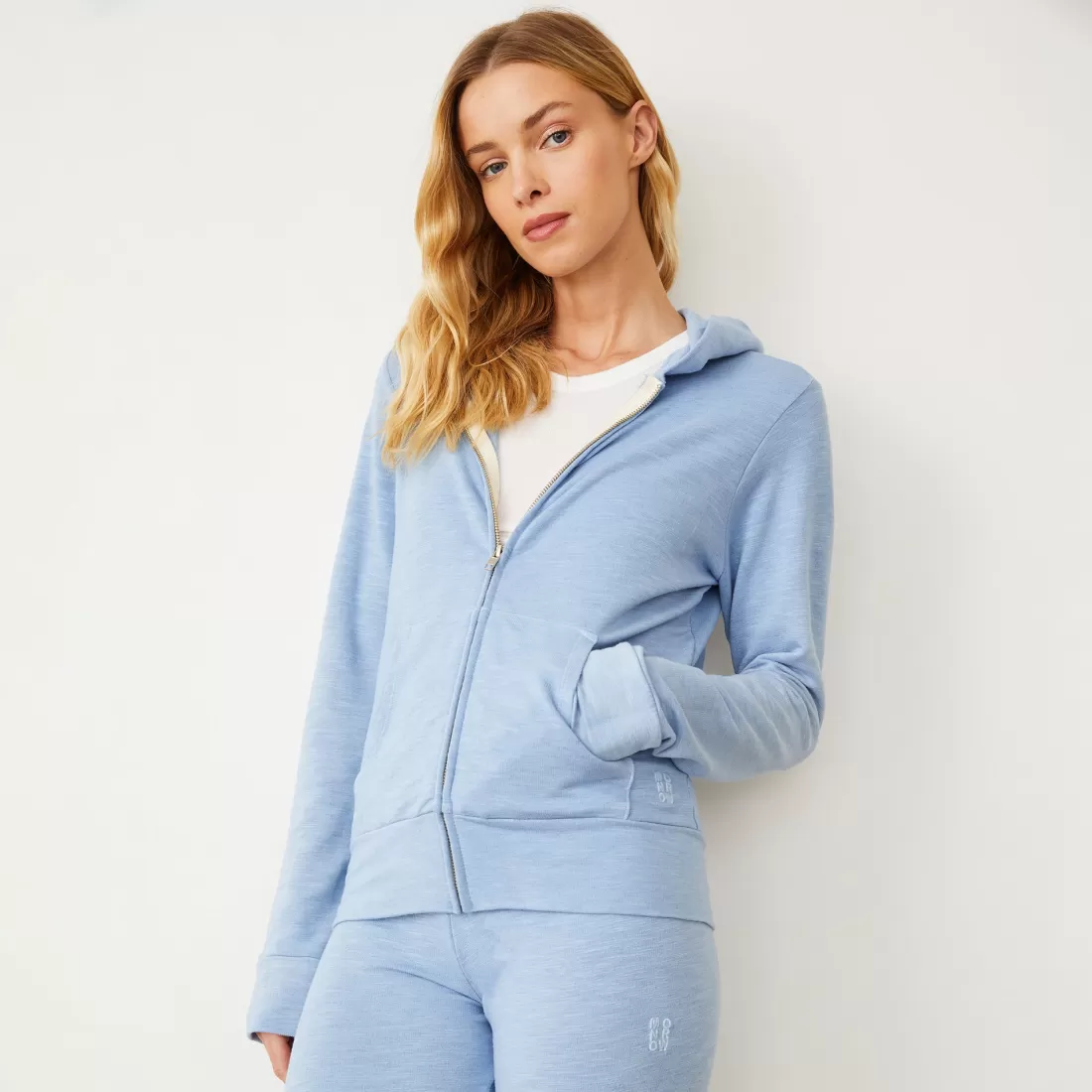 MONROW Supersoft | Sets*Supersoft Zip Up Hoody SOFTBLUE