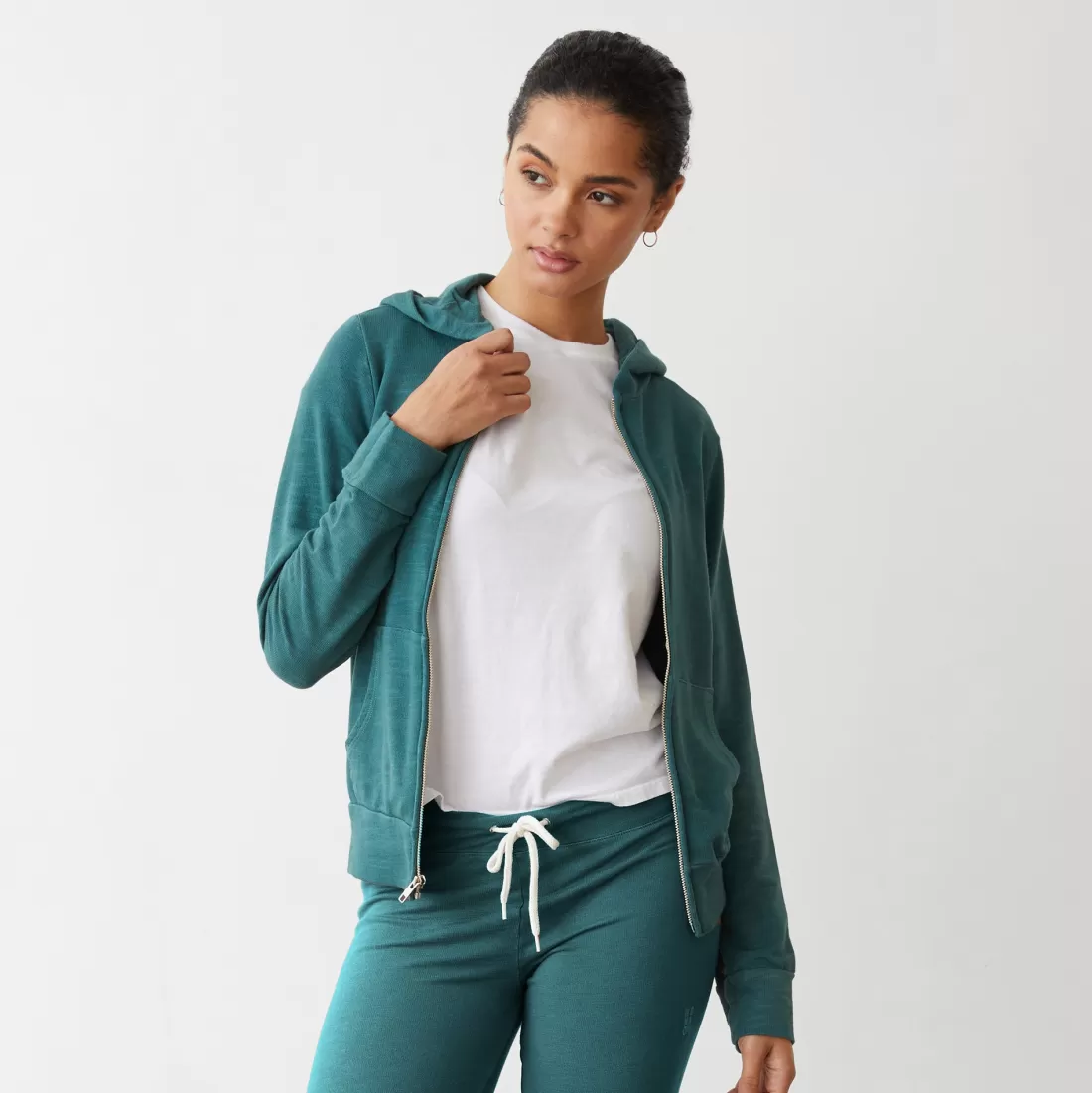 MONROW Zip-Up Hoodies | Supersoft*Supersoft Zip Up Hoody CACTUS