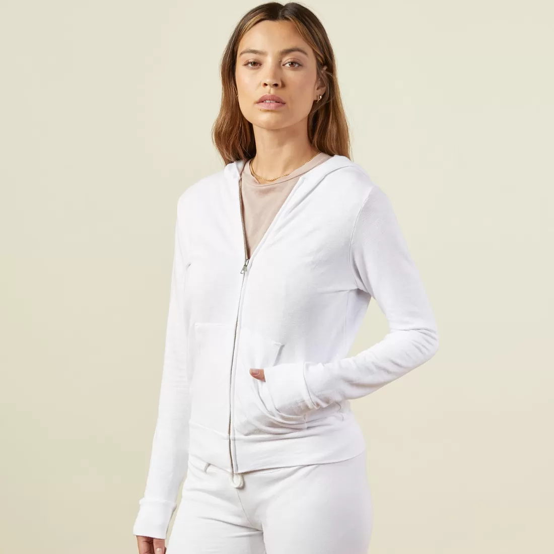 MONROW Supersoft | Zip-Up Hoodies*Supersoft Zip Up Hoody - Color WHITE